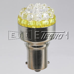 led bulb 12v ba15s 19 led orange in box