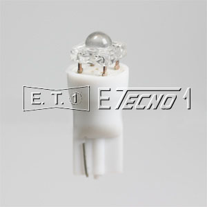 lampada 12v t10 1 led quadrato white grezza