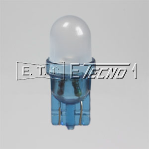 lampada 12v t10 1 led frosted blue grezza