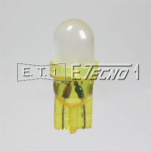 led bulb 12v t10 1 led frosted orange in box