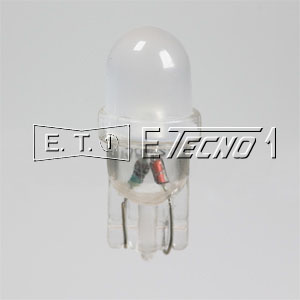 lampada 12v t10 1 led frosted white grezza