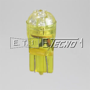 lampada 12v t10 3 led orange grezza