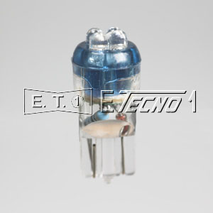 lampada 12v t10 4 led blue grezza