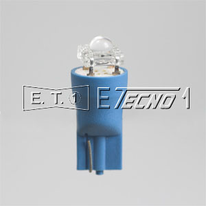 lampada 24v t10 1 led quadrato blue grezza