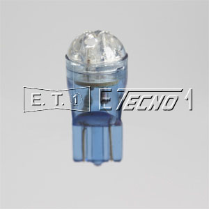 led bulb 24v t10 3 led blue in box