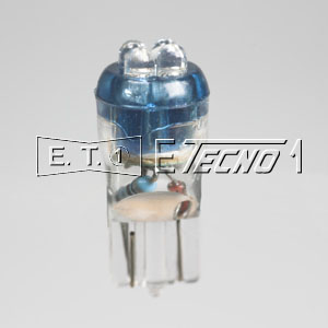 led bulb 24v t10 4 led blue in box