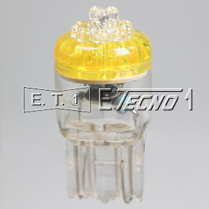 led bulb 12v t20 w3x16d 12 led orange in box