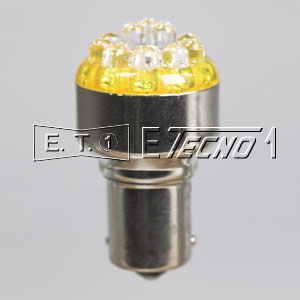 lampada 12v bau15s 12 led orange grezza